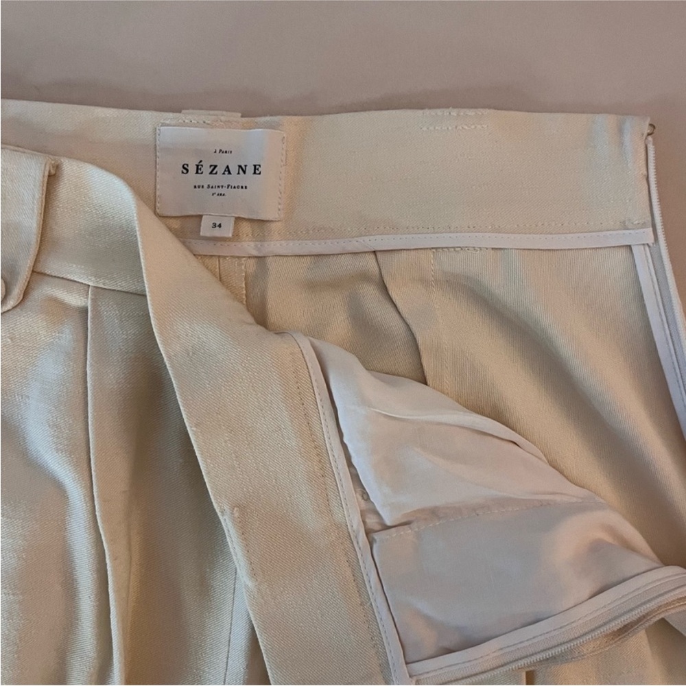 Sezane Loulou Trousers Wide-Leg pants - Picture 6 of 7